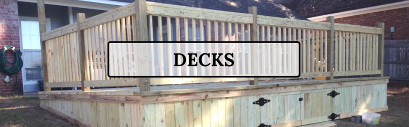 Unique custom built decks