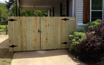 wooden fence gate